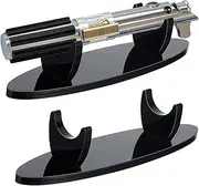 WANLIAN Lightsaber Display Stand Acrylic Light Saber Desktop Display Stand Lightsaber Holder Showcase Decoration (Oval Black 1pack)
