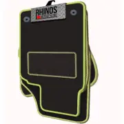 TAILORED FOR FORD PUMA MILD HYBRID 2019 ON - LUXURY CAR MATS BRIGHT GREEN EDGING