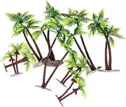 10pcs Olive Tree Artificial Model Coconut Palm Tree Succulents Palm Tree Leaves Decals Artificial Palm Tree Palm Leaf Artificial Plants Fake Hanging Plants Inn Faux Plastic Green