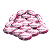 STRADIA "FUN" Size 1 Rugby League Ball – MINI Play Series for Youngsters with Soft Grade Bladder – Pack of 20 with FREE Mesh Storage Bag