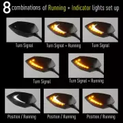 Lucifer LED Mirrors driving + hazard light 10mm x 1.5 for BMW R1200R after 2014