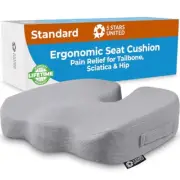 Seat Cushion for Desk Chair - Tailbone, Coccyx Sciatica Pain Relief -