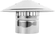 [QLINMY] Chimney Cap，Chimney Cowl Chimney Cowl Cap, Roof Smoke Tube Downdraught Bird Guard Cover, Stainless Steel Flue Protector for All Fuel Types,75mm (Color : 100mm)