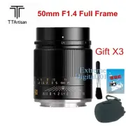 TTArtisan 50mm F1.4 Full Frame ASPH MF Lens for Sony E A9II A7RV A7m3 A7c Camera