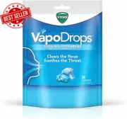 Vapodrops Cooling Peppermint Cough Lozenges 24 Pack