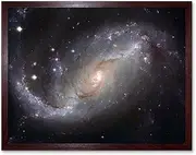 Hubble Space Telescope Stellar Nursery Ngc 1672 Art Print Framed Poster Wall Decor 12X16 Inch