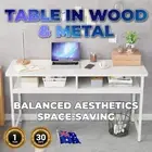 Verity Computer Desk Home Office Laptop Space-Saver Console Table Wood & Metal