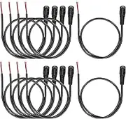 uxcell 10pcs DC Power Pigtails Cable, 3.5mm x 1.35mm Female Barrel Plug Connector to Bare Wire Open End 50cm for PC Laptop Toys Cellphone Electronic Devices