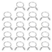 Fuel Line Hose Clips, 18Pcs 11mm 304 Stainless Steel Tubing Spring Clamps