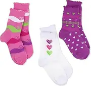 [Jefferies Socks] Little Girls' Love Is In The Air Triple Treat Socks (Pack of 3)