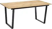 Cooper & Co. Daxton Dining Table, Natural/Black, 90 cm Length x 160 cm Width x 76 cm Height