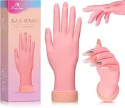 Dragon Grain Nail Art Training Hand Flexible Movable Fake Hand Manicure Practice Tool (pack of 1)