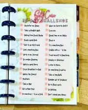 Self Care 30 Thirty Day Challenge Dashboard Insert 4 use w/ Mini Happy Planner