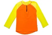 Nestling: Swim Zip Rash Vest - Neon Orange (9 years)