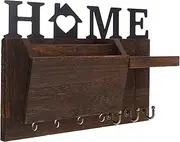 CAXUSD Key Lock Box for Outside Magnetic Key Box Over The Door Storage Holder Wall Mount Rack for Mail