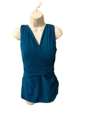 Miraclesuit NILE BLUE Surplice Tunic 1-Piece Swimsuit, US 12D