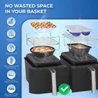 2x Air Fryer Accessories Frying Cage Dish Baking Pan Rack Universal Pizza Tray ✿