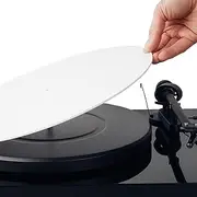 Acrylic Turntable Mat for Turntables, 12 Inch Record Player Platter Slipmat, Reduce Static Dust Noise, 11.81 X 11.81 Large Size LP Record Platter Mat for Turntable Damped