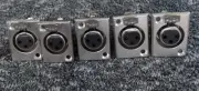 5-Pack XLR 3-Pin Female Jack Panel Mount, Nickel Plated Connector, CN-A60-5