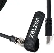 ZBLZGP M12 X Code 8pin Male Cable to M12 X-Code 8pin Male Female Molded Ethernet Cable High Flex Cat7e Industrial PVC for Cognex CKR-202-001 Camera (Elbow 8pin X-Code to RJ45, 5M/16.4FT)