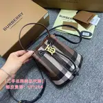 二手精品【BURBERRY 巴寶莉】THOMAS TB 格紋 迷你 水桶包 手提 斜背 80662131