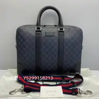 在飛比找Yahoo!奇摩拍賣優惠-二手正品 GUCCI 古馳 GG Supreme 男士 公文