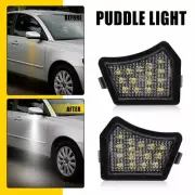 2x White LED Under Side Mirror Puddle Lights For Volvo XC90 V50 S40 S80 Jaguar (for: Jaguar)