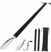 Shoe Horn Long Handle,Dressing Stick,Adjustable Extended Sock Remover Aid