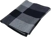 [FOMIYES] 1pc Men's Scarf Warm Tartan Men Winter Checked Men Boys Knitted Scarf Scarfs Neckerchief Black Neck Scarf Scarves Men Women Man Plaid Scarf Men Scarf Fashion Scarf Wool