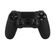 PS4 Handle Silicone Sleeve PS4 SLIM Rubber Sleeve Wireless Protection Sleeve PS4PRO Soft Rubber Sleeve-BLACK