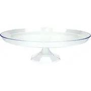 Clear 29.5cm Round Plastic Cake Stand