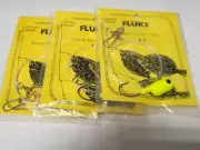 3 NJ Hand Tied Floating Jig Head Flo. Yellow Fluke/Summer Flounder Rigs