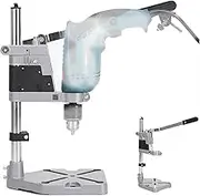Adjustable Holder Drill Table Clamp, Multifunctional Drill Stand Workbench Repair Tool, Clamping Range 38mm-43mm, Aluminum Alloy Base,Comfortable Grip