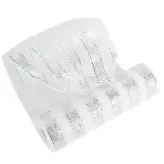 Silver Mesh Ribbon 10 Inch Deluxe Wide Foil Metallic Striped Deco Mesh Decora...