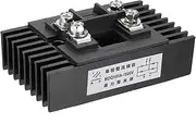 uxcell MDQ100A Rectifier Diode with Radiator, 1 Pcs Bridge Rectifier 100A 1600V Electronic Silicon Diodes for Converting AC Power to DC Power, Black