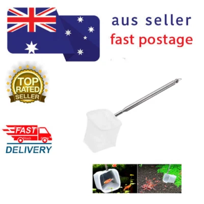 MINI TELESCOPIC HANDLE AQUARIUM FISHING NET Stainless Steel Fish Tank Catch Net