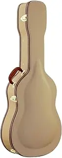 Melodic Acoustic Guitar Hard Case Wooden 6 12 String Dreadnought Electric Classical Standard Lockable Gig Instrument Accessory Storage Yellow