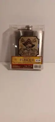 PIRATE PARRY FLASK - Costume Accessory 1pc 6oz, NEW
