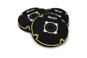 3pc SKLZ Rubber Disc Ball Bunker Caddie Golf Swing Shot Compact Trainer Grey
