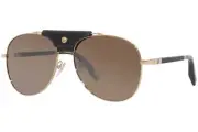 Chopard SCHF22 300Z Sunglasses Men's Gold-Black/Brown Mirror Polarized 59mm