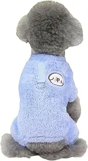 KOLLVNZX Pet Clothing for Autumn and Winter, Cute Dog Clothing, Thickened pet Clothing with Pull tab, Four Leg Fleece Clothing