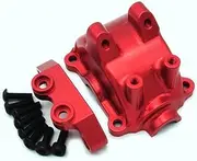 Aluminum Front or Rear Differential Gearbox Cover and Upper Arm Mount Arm Stabilizer Red for Tamiy TT-02 TT-02T A4+A2