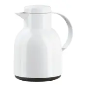 Emsa Samba Vacuum Jug Quick Press 1L White Coffee, Tea Jug Vacuum Flask 504229