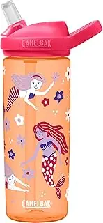 CamelBak Eddy+ 20oz Kids Water Bottle with Tritan Renew – Straw Top, Leak-Proof When Closed, Retro Floral Mermaid