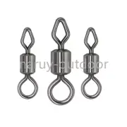 100PCS Fishing Barrel Rolling Swivel Fishing Connector Carp Fishing Accessories