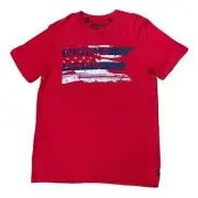 Buffalo David Bitton Vintage Collection Mens Graphic T-Shirt Red Stretch L New
