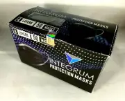 200 /Pk INTEGRUM 4-Layer BLACK Face Mask Earloop DENTAL Medical