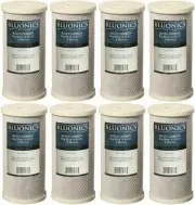 BLUONICS 8 Pack CTO Carbon Block Water Filters 4.5"x10" Whole House Cartridges