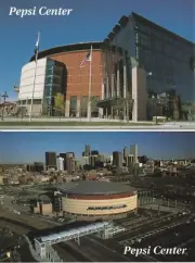 (2) Pepsi Center -Ball Arena Postcards NBA Denver Nuggets NHL Colorado Avalanche