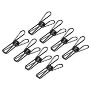 Tablecloth Clips, 55mm Carbon Steel Clamps for Fix Table Cloth, Black 16 Pcs